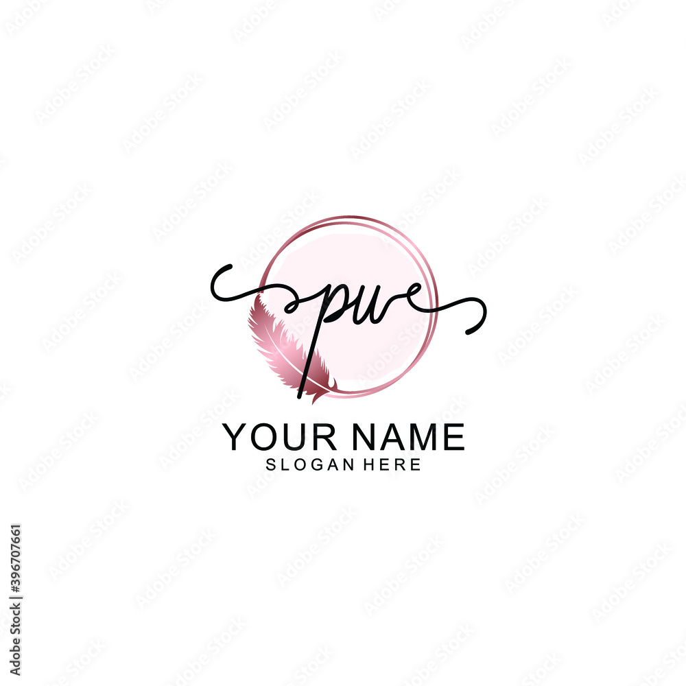 Initial PU Handwriting, Wedding Monogram Logo Design, Modern Minimalistic and Floral templates for Invitation cards Initial PU Handwriting, Wedding Monogram Logo Design, Modern Minimalistic and Floral templates for Invitation cards
