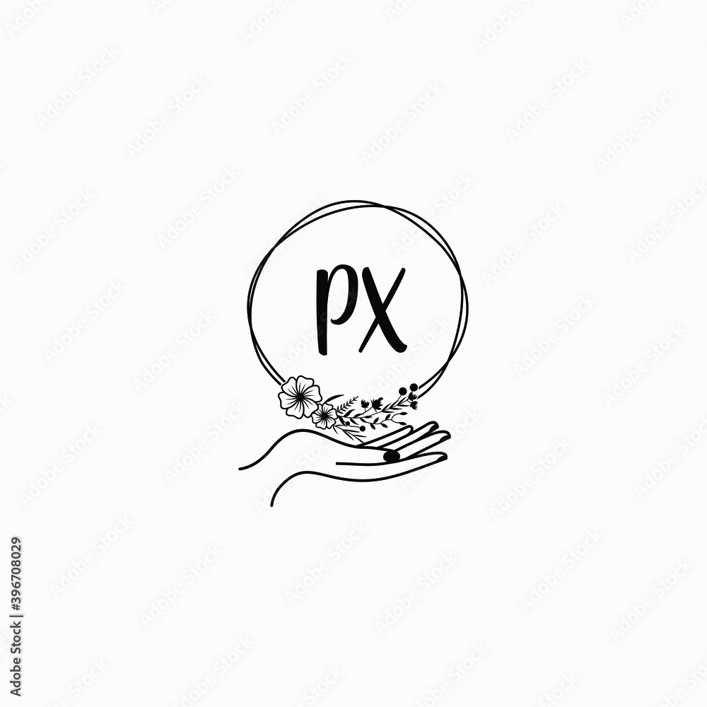 Initial PX Handwriting, Wedding Monogram Logo Design, Modern Minimalistic and Floral templates for Invitation cards Initial PX Handwriting, Wedding Monogram Logo Design, Modern Minimalistic and Floral templates for Invitation cards
