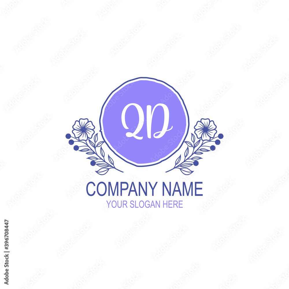 Initial QD Handwriting, Wedding Monogram Logo Design, Modern Minimalistic and Floral templates for Invitation cards Initial QD Handwriting, Wedding Monogram Logo Design, Modern Minimalistic and Floral templates for Invitation cards