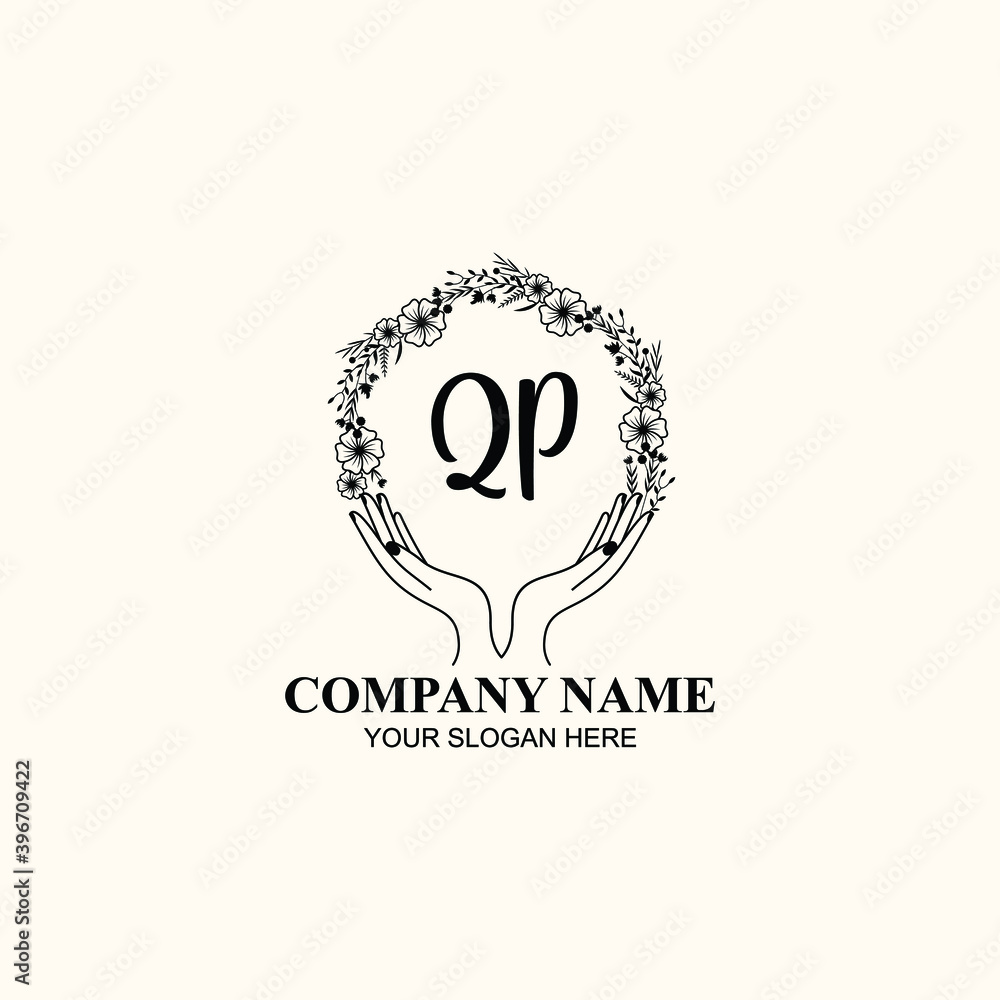 Initial QP Handwriting, Wedding Monogram Logo Design, Modern Minimalistic and Floral templates for Invitation cards Initial QP Handwriting, Wedding Monogram Logo Design, Modern Minimalistic and Floral templates for Invitation cards