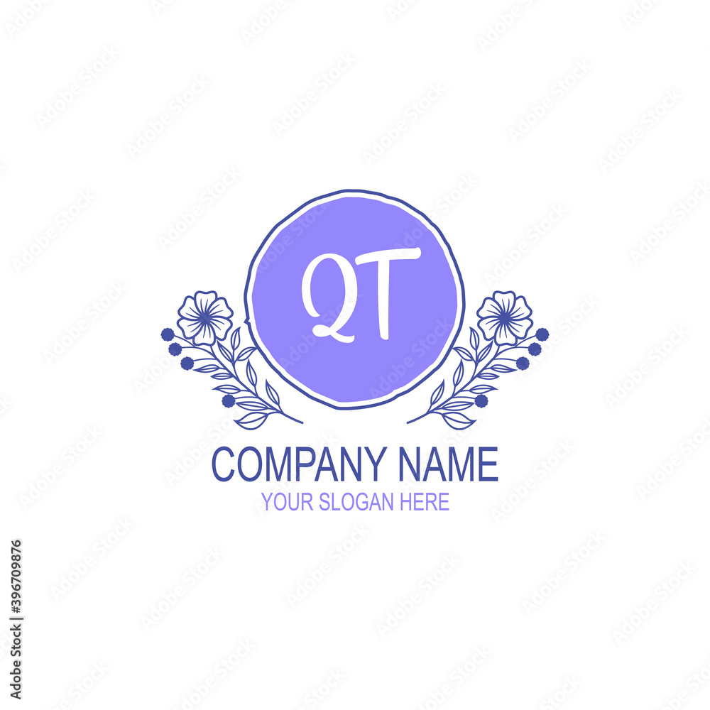 Initial QT Handwriting, Wedding Monogram Logo Design, Modern Minimalistic and Floral templates for Invitation cards Initial QT Handwriting, Wedding Monogram Logo Design, Modern Minimalistic and Floral templates for Invitation cards