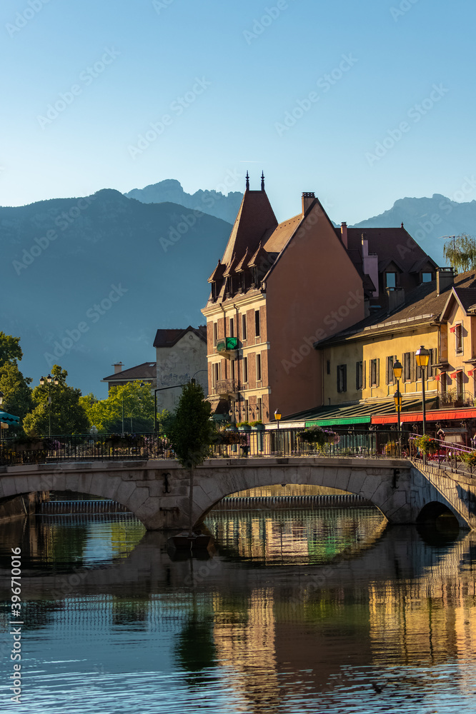 Annecy in France, typical houses