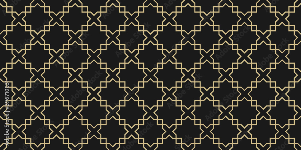Arabic geometric seamless pattern,black and gold texture Arabic geometric seamless pattern,black and gold texture