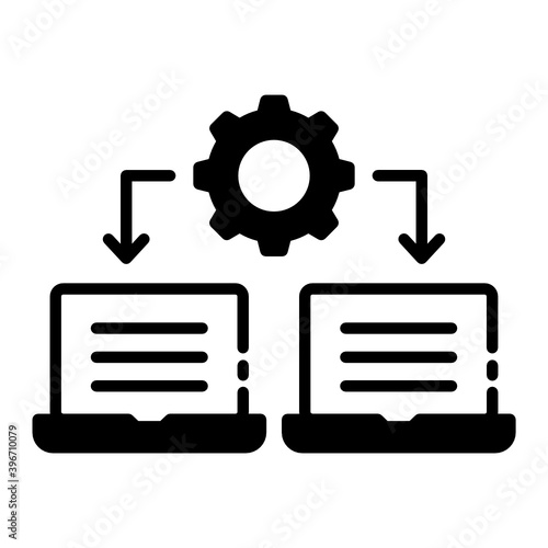 RDP Access Sign, Cloud computing and Internet hosting services Symbol on White background, Desktop Screen Sharing Concept Vector Icon Design, 