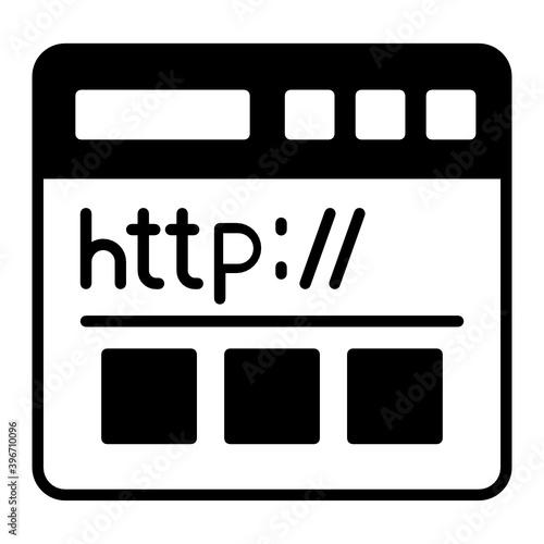 HTTP Data Communication For world Wide Web Vector Icon Design, Cloud computing and Internet hosting services Symbol on White background, Hypertext Transfer Protocol Concept, 