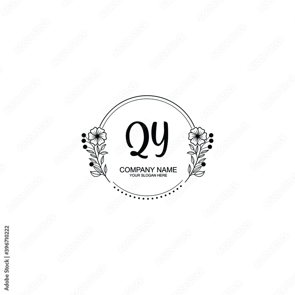 Initial QY Handwriting, Wedding Monogram Logo Design, Modern Minimalistic and Floral templates for Invitation cards Initial QY Handwriting, Wedding Monogram Logo Design, Modern Minimalistic and Floral templates for Invitation cards