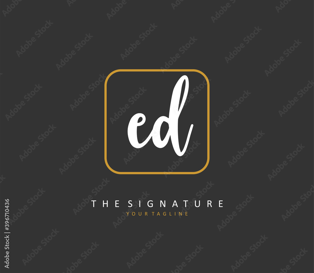 ED Initial letter handwriting and signature logo. A concept handwriting initial logo with template element. ED Initial letter handwriting and signature logo. A concept handwriting initial logo with template element.