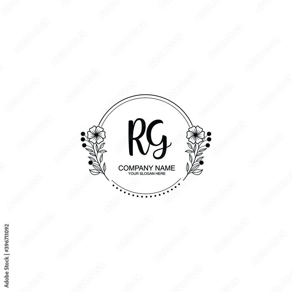 Initial RG Handwriting, Wedding Monogram Logo Design, Modern Minimalistic and Floral templates for Invitation cards Initial RG Handwriting, Wedding Monogram Logo Design, Modern Minimalistic and Floral templates for Invitation cards