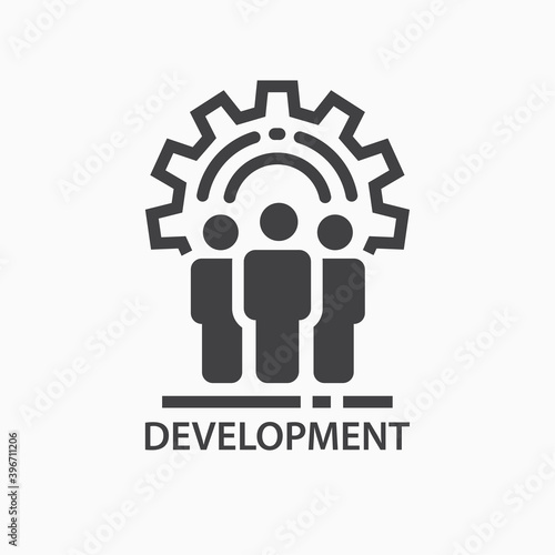 Development icon. Team work logo template. Vector illustration.