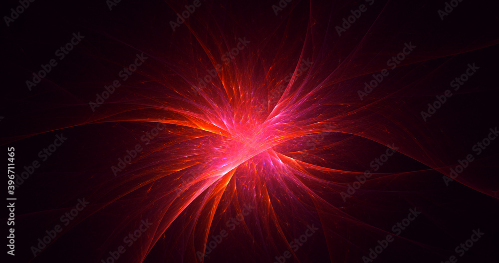 3D rendering abstract colorful fractal light background