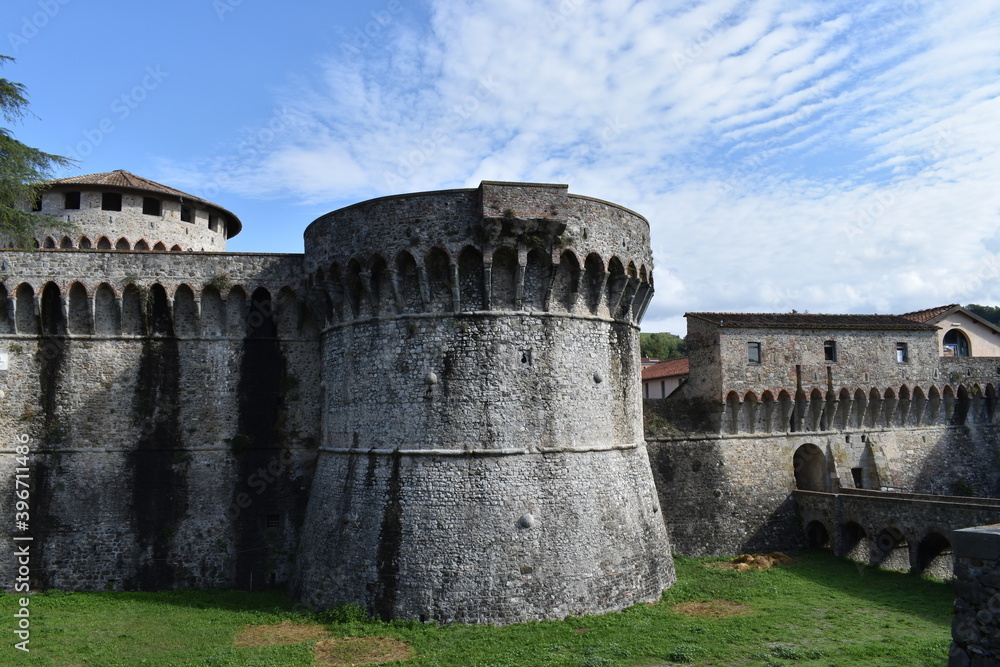 Firmafede medieval fortress in Sarzana. Italy