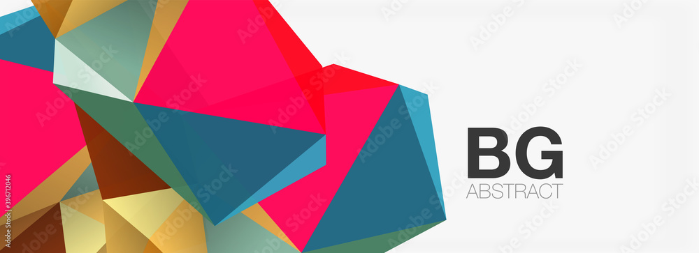 3d mosaic abstract backgrounds, low poly shape geometric design 3d mosaic abstract backgrounds, low poly shape geometric design