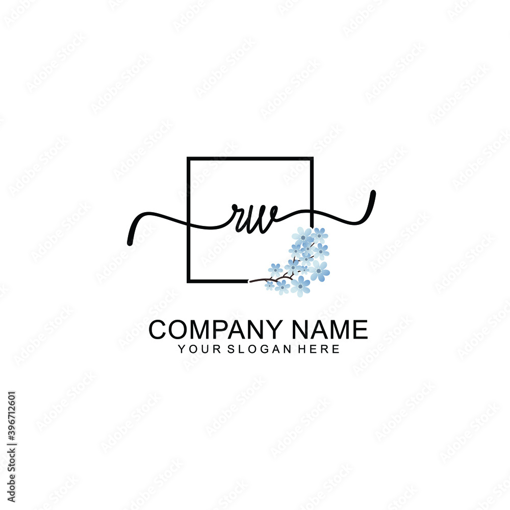 Initial RW Handwriting, Wedding Monogram Logo Design, Modern Minimalistic and Floral templates for Invitation cards Initial RW Handwriting, Wedding Monogram Logo Design, Modern Minimalistic and Floral templates for Invitation cards