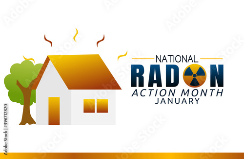 vector graphic of national radon action month good for national radon action month celebration. flat design. flyer design.flat illustration.