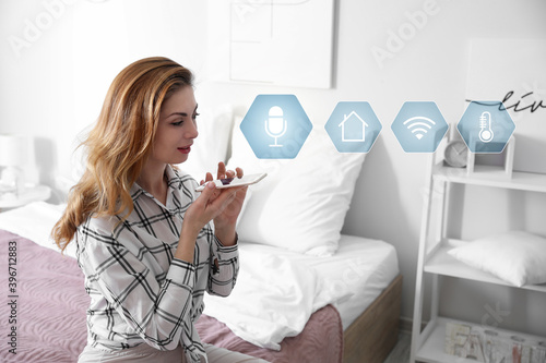 Woman with mobile phone in ...