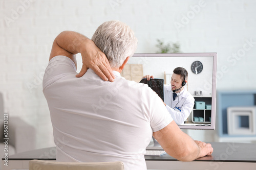 Sick elderly woman getting ...