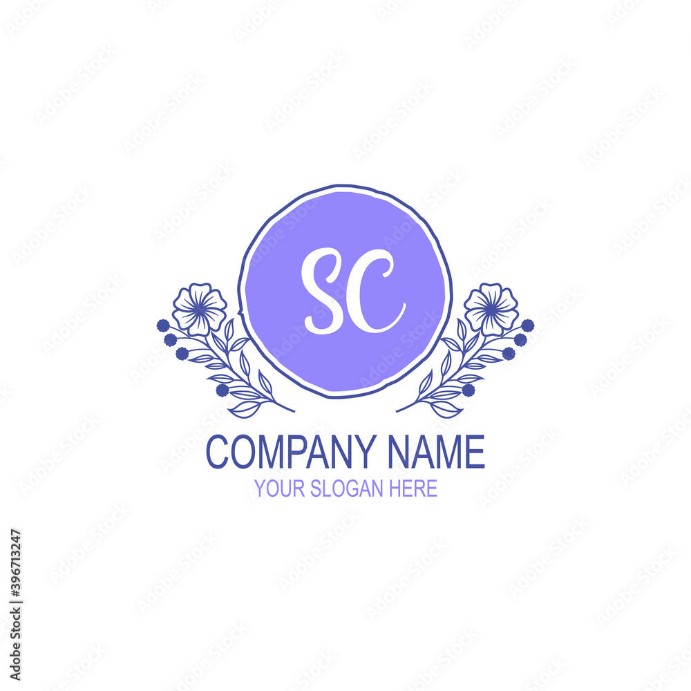 Initial SC Handwriting, Wedding Monogram Logo Design, Modern Minimalistic and Floral templates for Invitation cards Initial SC Handwriting, Wedding Monogram Logo Design, Modern Minimalistic and Floral templates for Invitation cards