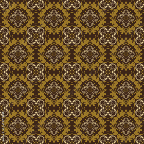 Unique motifs design on Jepara batik with simple combination green olive and brown color concept.