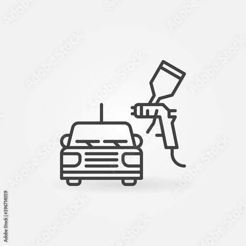 Vector Auto Body Painting linear concept icon or design element