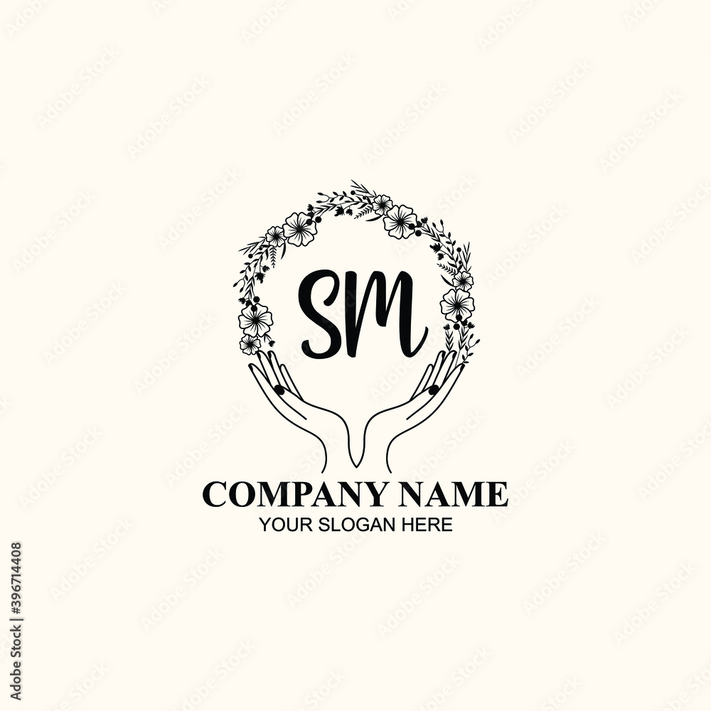 Initial SM Handwriting, Wedding Monogram Logo Design, Modern Minimalistic and Floral templates for Invitation cards Initial SM Handwriting, Wedding Monogram Logo Design, Modern Minimalistic and Floral templates for Invitation cards