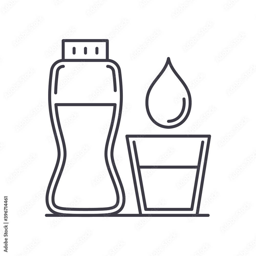 Milk bottle icon, linear isolated illustration, thin line vector, web design sign, outline concept symbol with editable stroke on white background. Milk bottle icon, linear isolated illustration, thin line vector, web design sign, outline concept symbol with editable stroke on white background.
