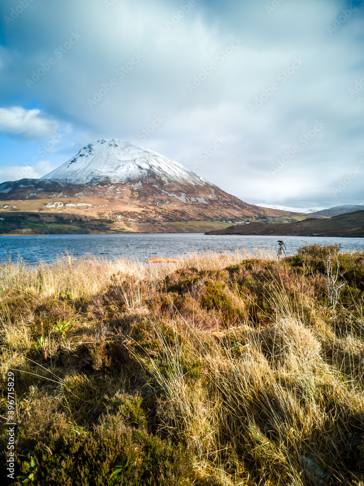 Mount Errigal snow covered - County Donegal, Ireland