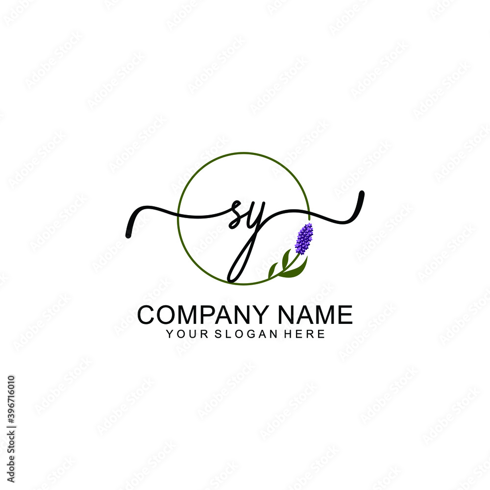 Initial SY Handwriting, Wedding Monogram Logo Design, Modern Minimalistic and Floral templates for Invitation cards Initial SY Handwriting, Wedding Monogram Logo Design, Modern Minimalistic and Floral templates for Invitation cards