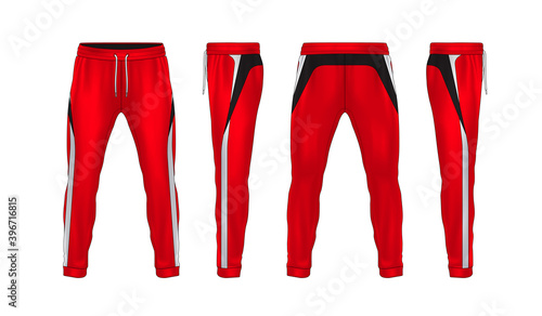 sport sweatpants design template,pants fashion vector illustration,fitness leggings.