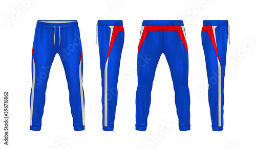 sport sweatpants design template,pants fashion vector illustration,fitness leggings.