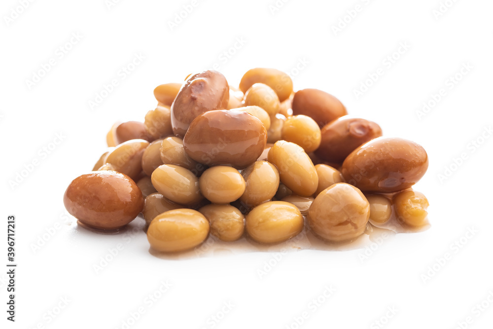 Mix of legume beans and chickpeas in sauce. Mix of legume beans and chickpeas in sauce.