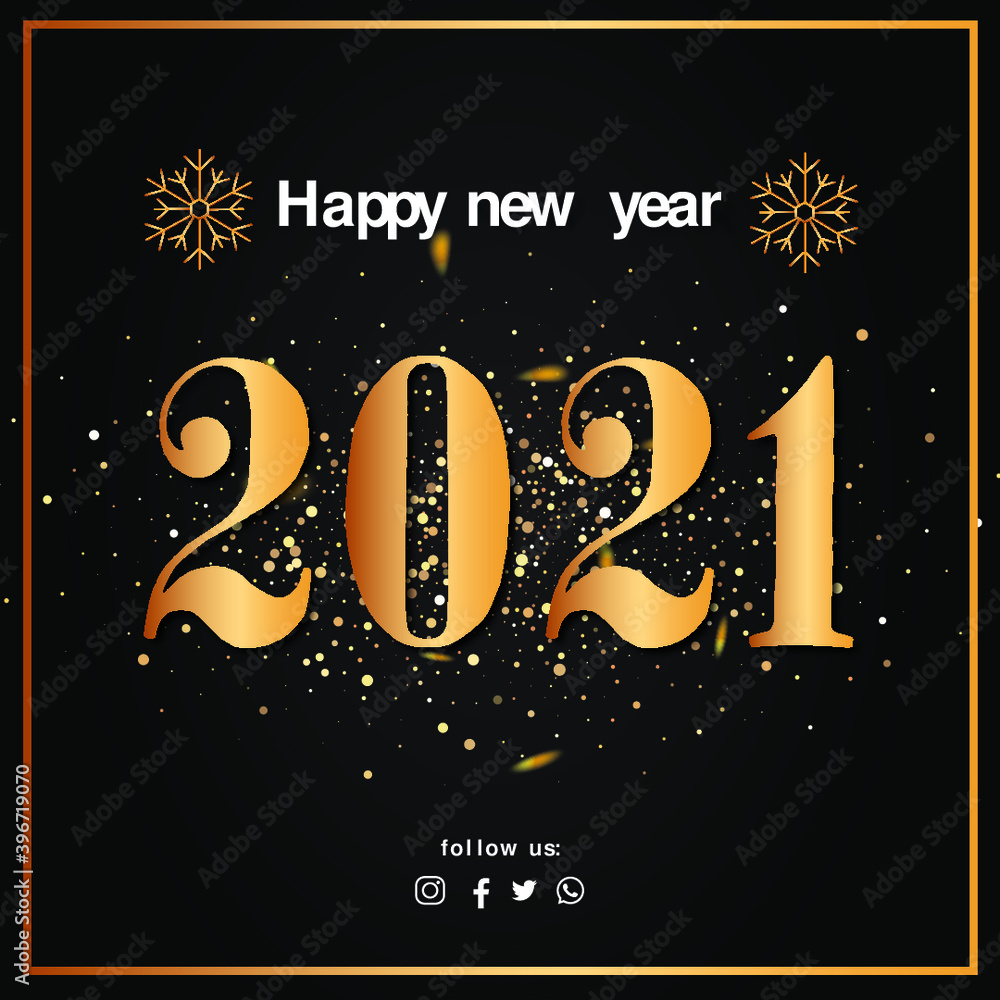 Happy new year 2021 follow us banner Happy new year 2021 follow us banner