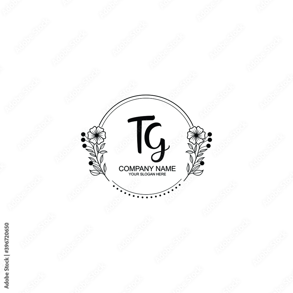 Initial TG Handwriting, Wedding Monogram Logo Design, Modern Minimalistic and Floral templates for Invitation cards Initial TG Handwriting, Wedding Monogram Logo Design, Modern Minimalistic and Floral templates for Invitation cards