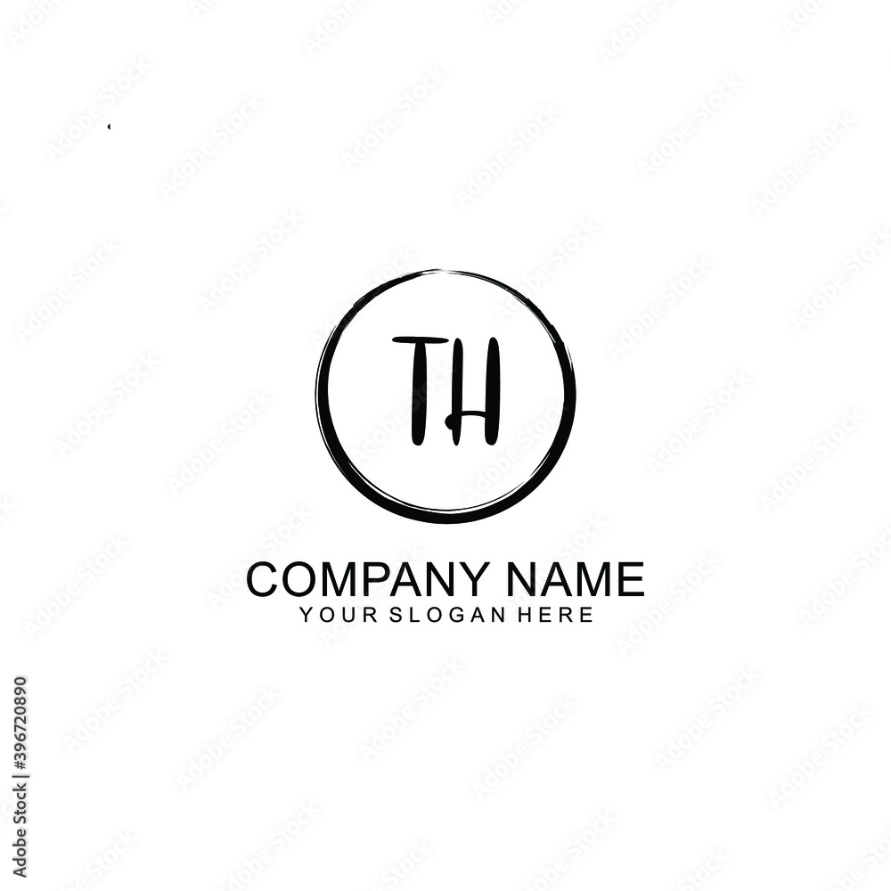 Initial TH Handwriting, Wedding Monogram Logo Design, Modern Minimalistic and Floral templates for Invitation cards Initial TH Handwriting, Wedding Monogram Logo Design, Modern Minimalistic and Floral templates for Invitation cards