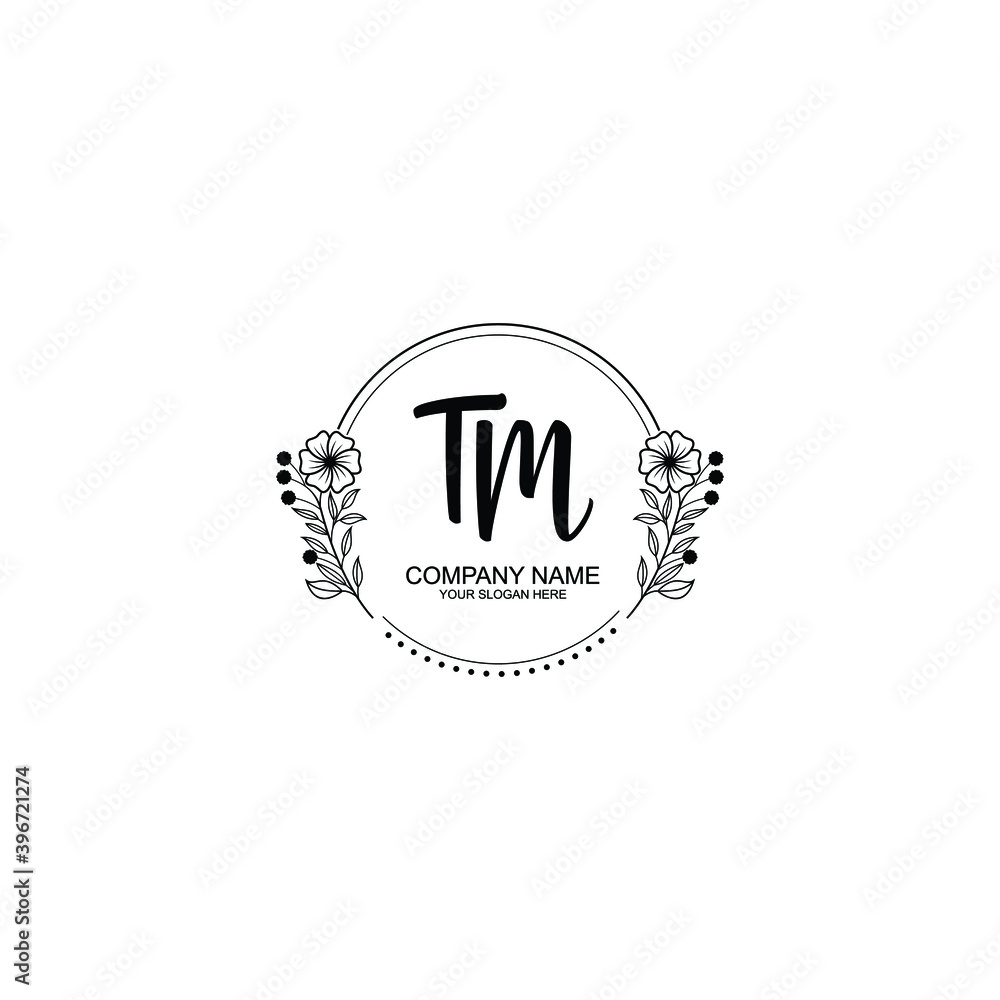 Initial TM Handwriting, Wedding Monogram Logo Design, Modern Minimalistic and Floral templates for Invitation cards Initial TM Handwriting, Wedding Monogram Logo Design, Modern Minimalistic and Floral templates for Invitation cards