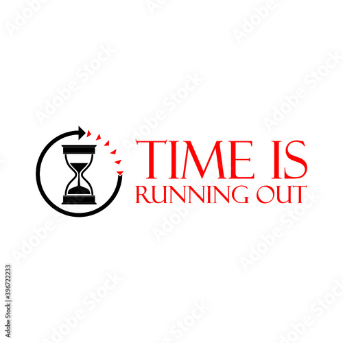 Time is Running Out Sand Clock icon isolated on white background