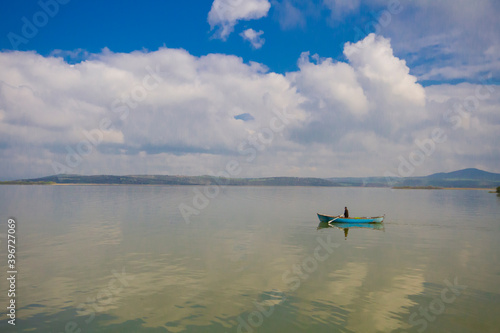 Fishing boat in Golyazi Village of Turkey photo