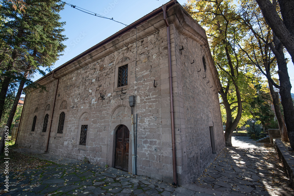 PERUSHTITSA, BULGARIA. Church monument St. Archangel Michael in Perushtitza, Plovdiv Region