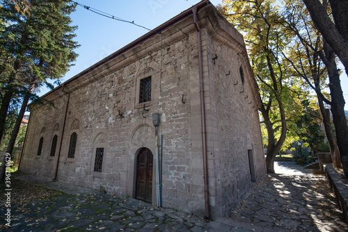 PERUSHTITSA, BULGARIA. Church monument St. Archangel Michael in Perushtitza, Plovdiv Region