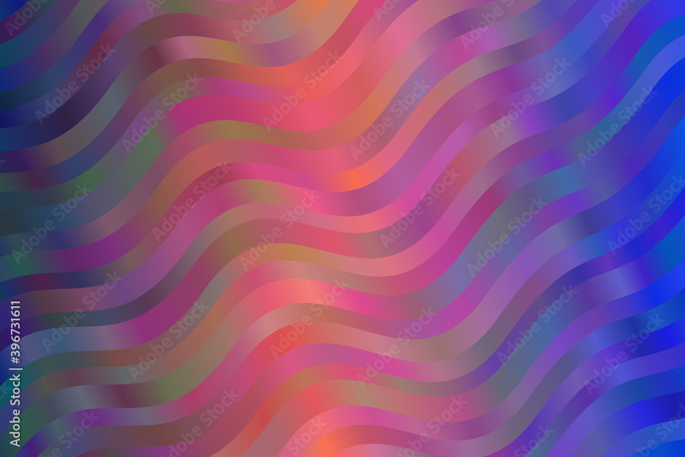 Lovely Blue and red waves abstract vector background.