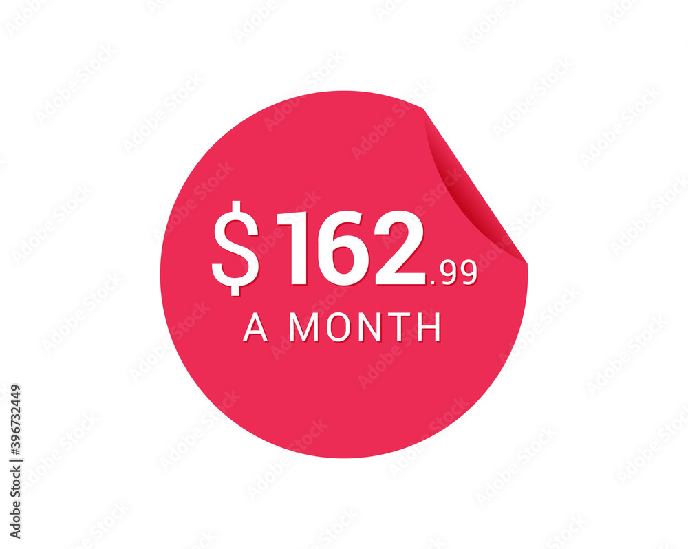 Monthly $162.99 US Dollars icon, $162.99 a Month tag Monthly $162.99 US Dollars icon, $162.99 a Month tag