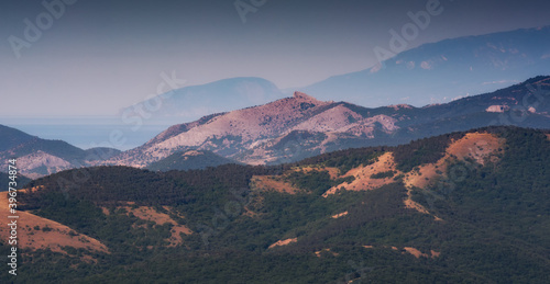Panorama of Crimea mountain valley