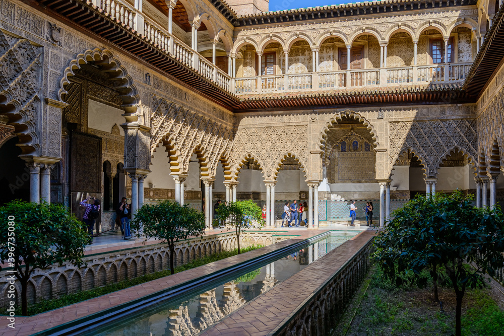 Patio de Doncellas, Real Alcázar de Sevilla, Séville