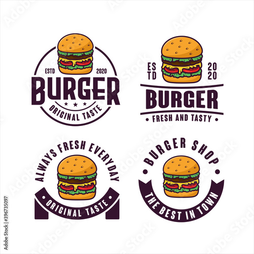 Obraz na płótnie Burgers vector design logo collection w salonie