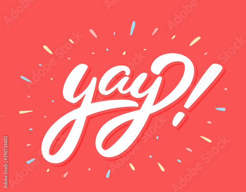Yay. Vector lettering banner.