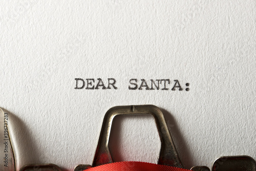 Dear Santa concept