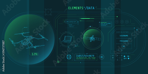 Design of the virtual interface of the drone protection program.