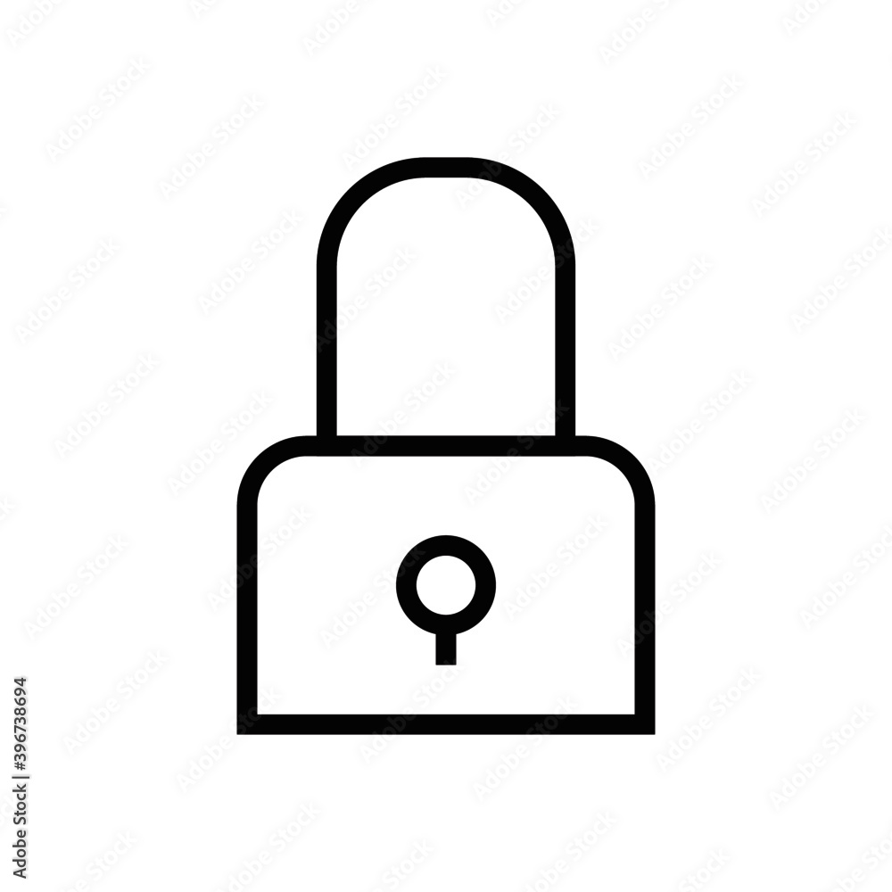 Padlock Icon Vector Security line Padlock Icon Vector Security line