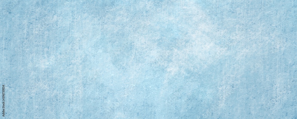 Obraz premium Sfondo acquerello in pittura azzurra e bianca con trama angosciata nuvoloso e grunge marmorizzato, nebbia morbida, nebuloso e colori pastello, web banner astratto. Bianco al centro.