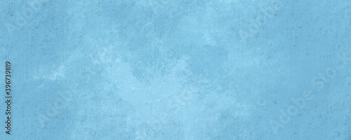 Sfondo acquerello in pittura azzurra e bianca con trama angosciata nuvoloso e grunge marmorizzato, nebbia morbida, nebuloso e colori pastello, web banner astratto. Bianco al centro. photo