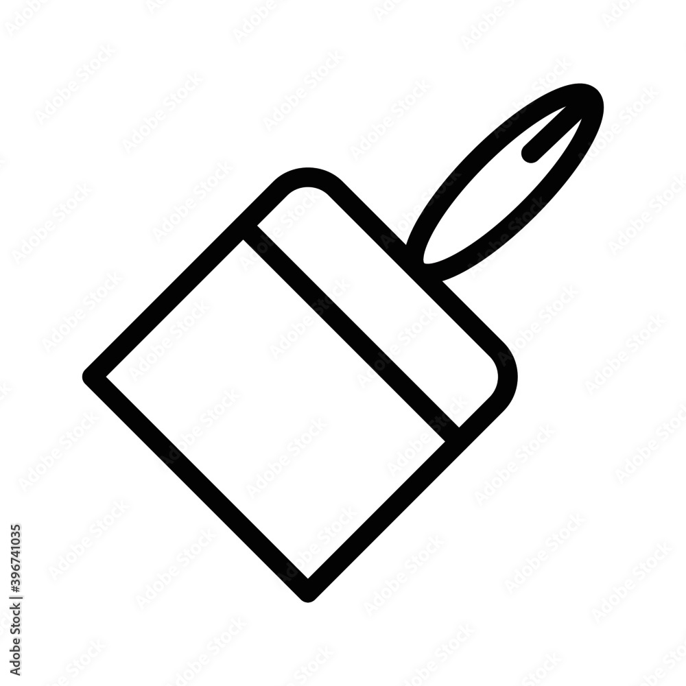 Paint brush line icon, line vector sign, Symbol linear style pictogram, logo illustration. The editable pixels are perfectly isolated on a white background Paint brush line icon, line vector sign, Symbol linear style pictogram, logo illustration. The editable pixels are perfectly isolated on a white background
